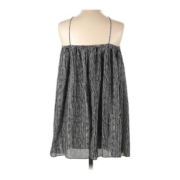 Bishop + Young XS Dress Mini Tent-Style Lined Black White Stripe NWOT - Picture 2 of 5